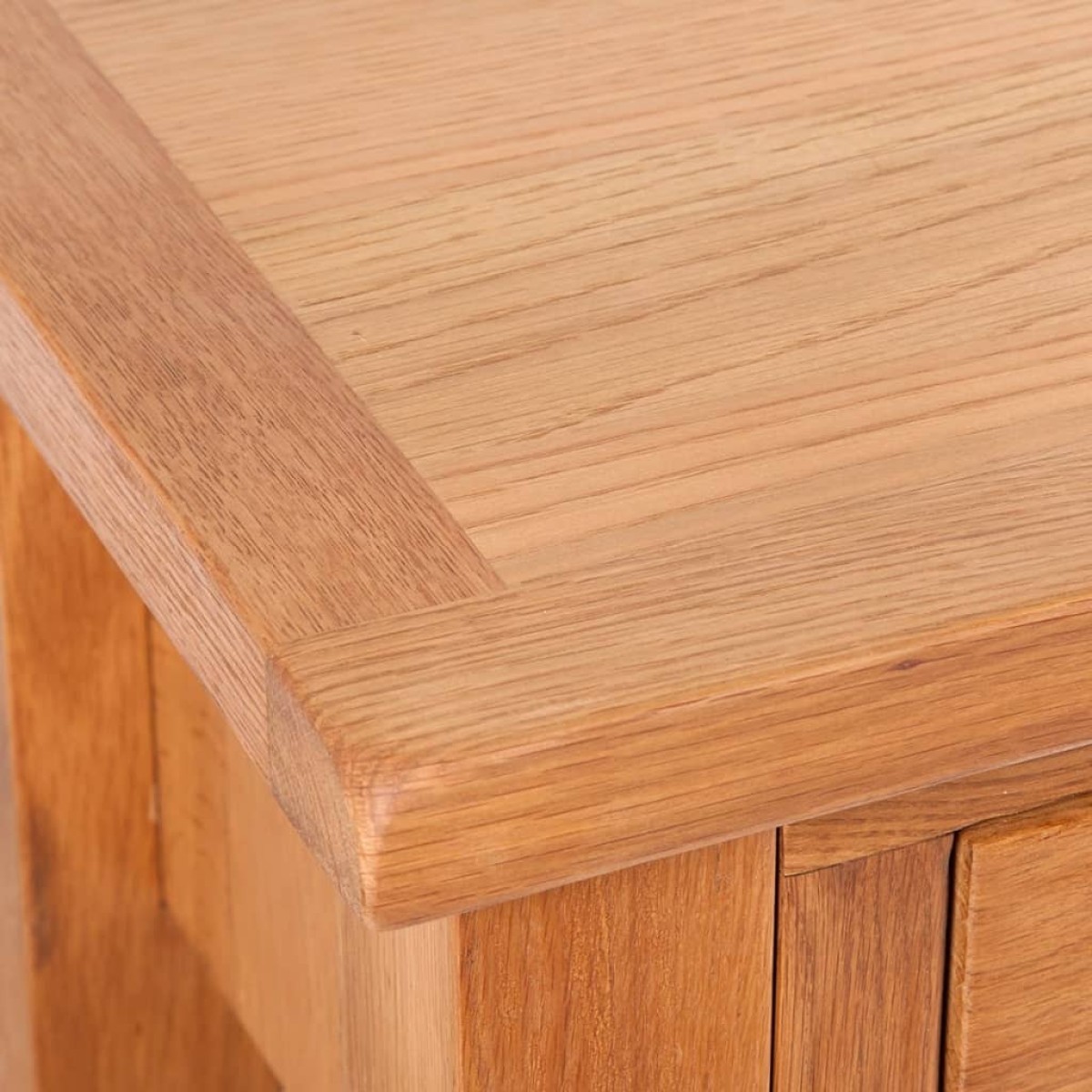 vidaXL Τραπέζι Κονσόλα με 2 Συρτάρια 83 x 30 x 73 εκ. Μασίφ Ξύλο Δρυός