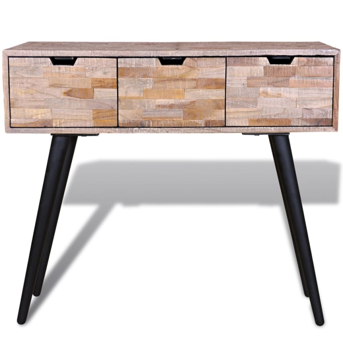 vidaXL Κονσόλα Τραπέζι με 3 Συρτάρια από Ανακυκλωμένο Ξύλο Teak