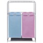 Καλάθια Διαχωρισμού Απλύτων με 2 Τμήματα με Επάνω Ράφι για Στέγνωμα