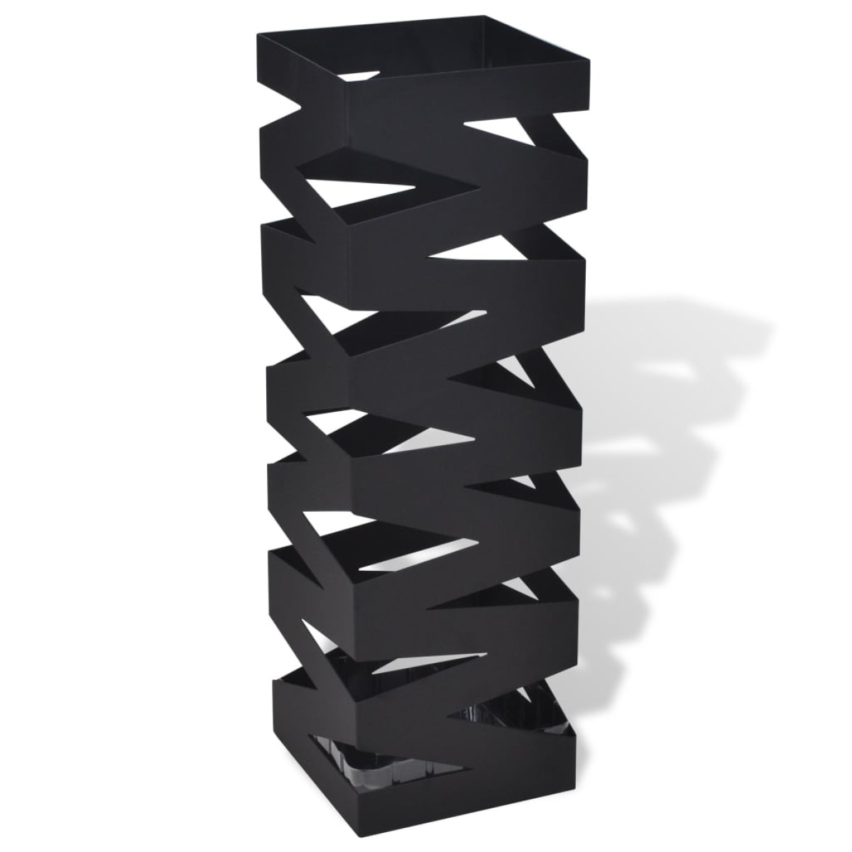 Ομπρελοθήκη Τετράγωνη / Σταντ για Μπαστούνια Μαύρη 48,5 εκ. Ατσάλινη