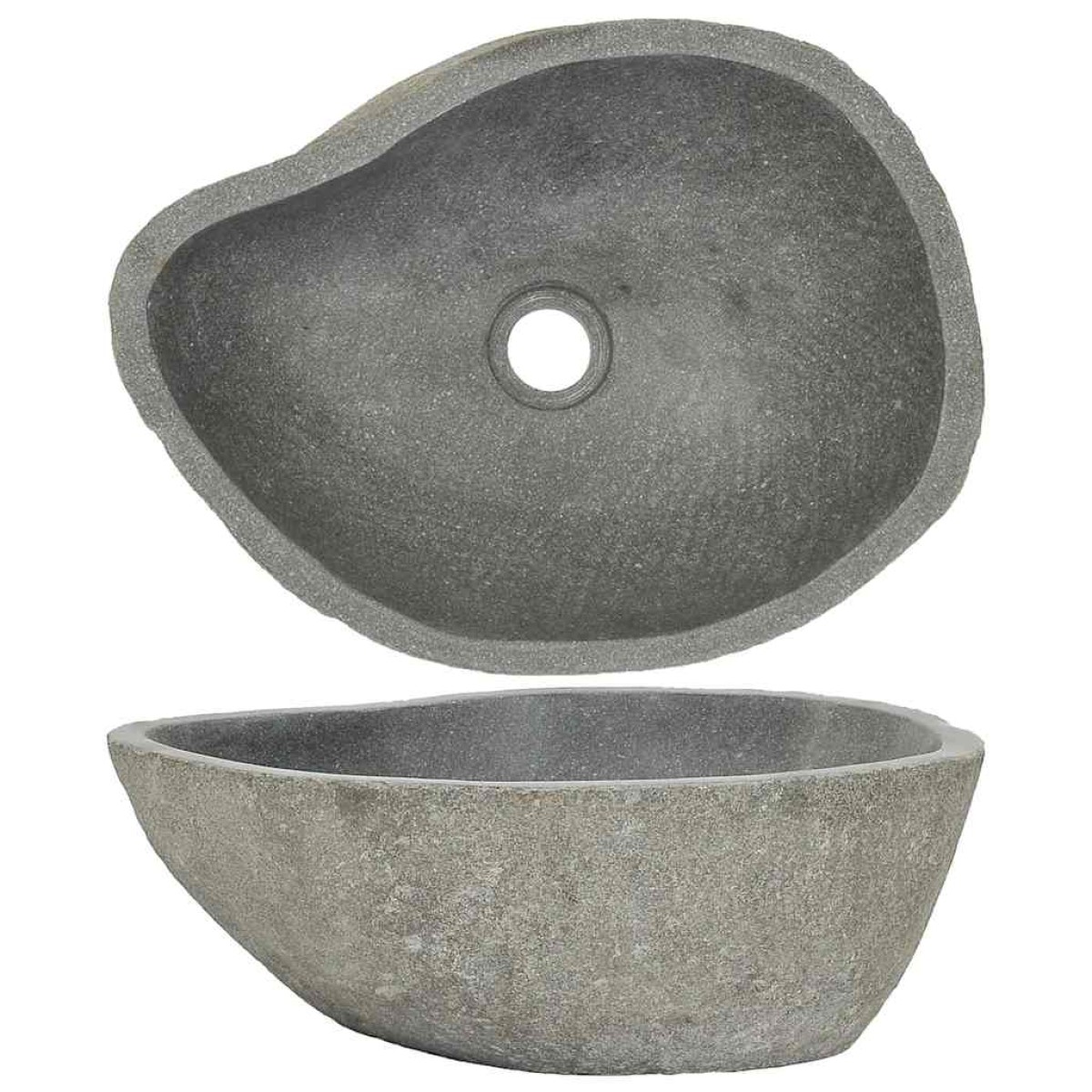 vidaXL Νιπτήρας River Stone Οβάλ 37-46 εκ.