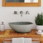 vidaXL Νιπτήρας River Stone Οβάλ 37-46 εκ.