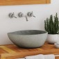 vidaXL Νιπτήρας River Stone Οβάλ 37-46 εκ.