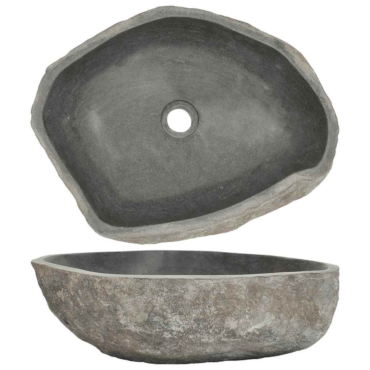 vidaXL Νιπτήρας River Stone Οβάλ 45-53 εκ.