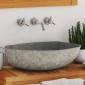 vidaXL Νιπτήρας River Stone Οβάλ 45-53 εκ.