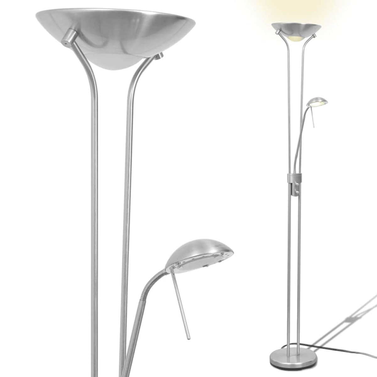 vidaXL Φωτιστικό Δαπέδου LED 23 W με Dimmer