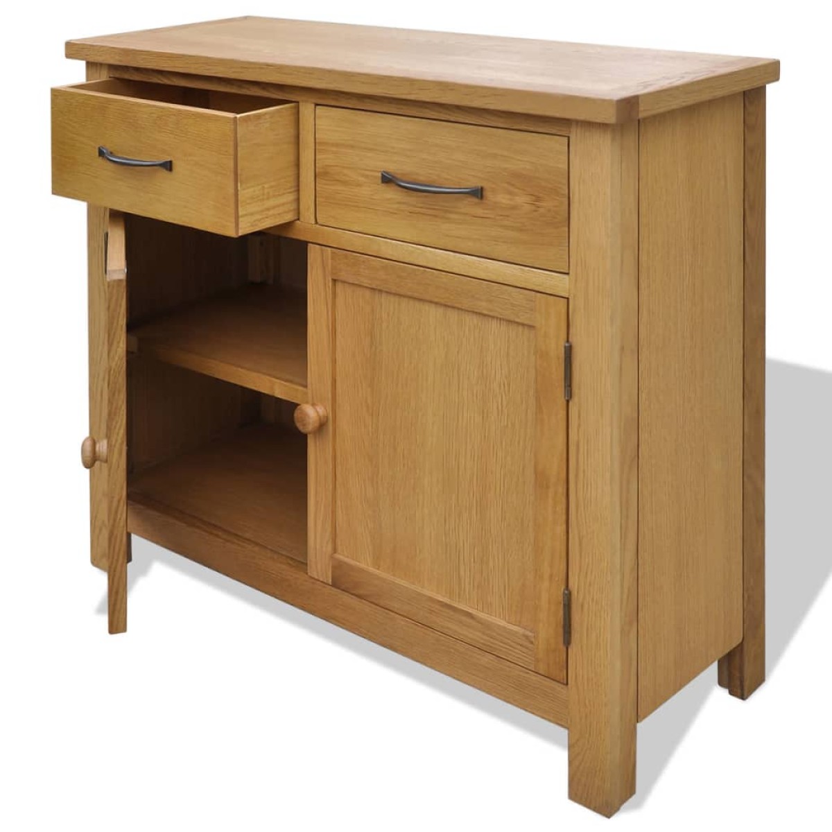 vidaXL Ντουλάπι / Ψηλός Μπουφές 90 x 33,5 x 83 εκ. Μασίφ Ξύλο Δρυός