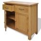 vidaXL Ντουλάπι / Ψηλός Μπουφές 90 x 33,5 x 83 εκ. Μασίφ Ξύλο Δρυός