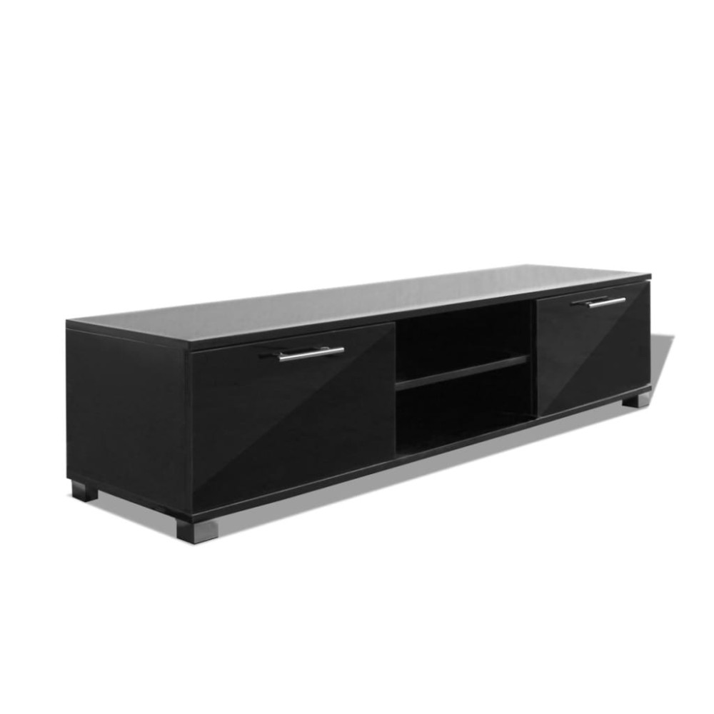vidaXL Έπιπλο Τηλεόρασης Γυαλιστερό Μαύρο 120 x 40,5 x 35 εκ.