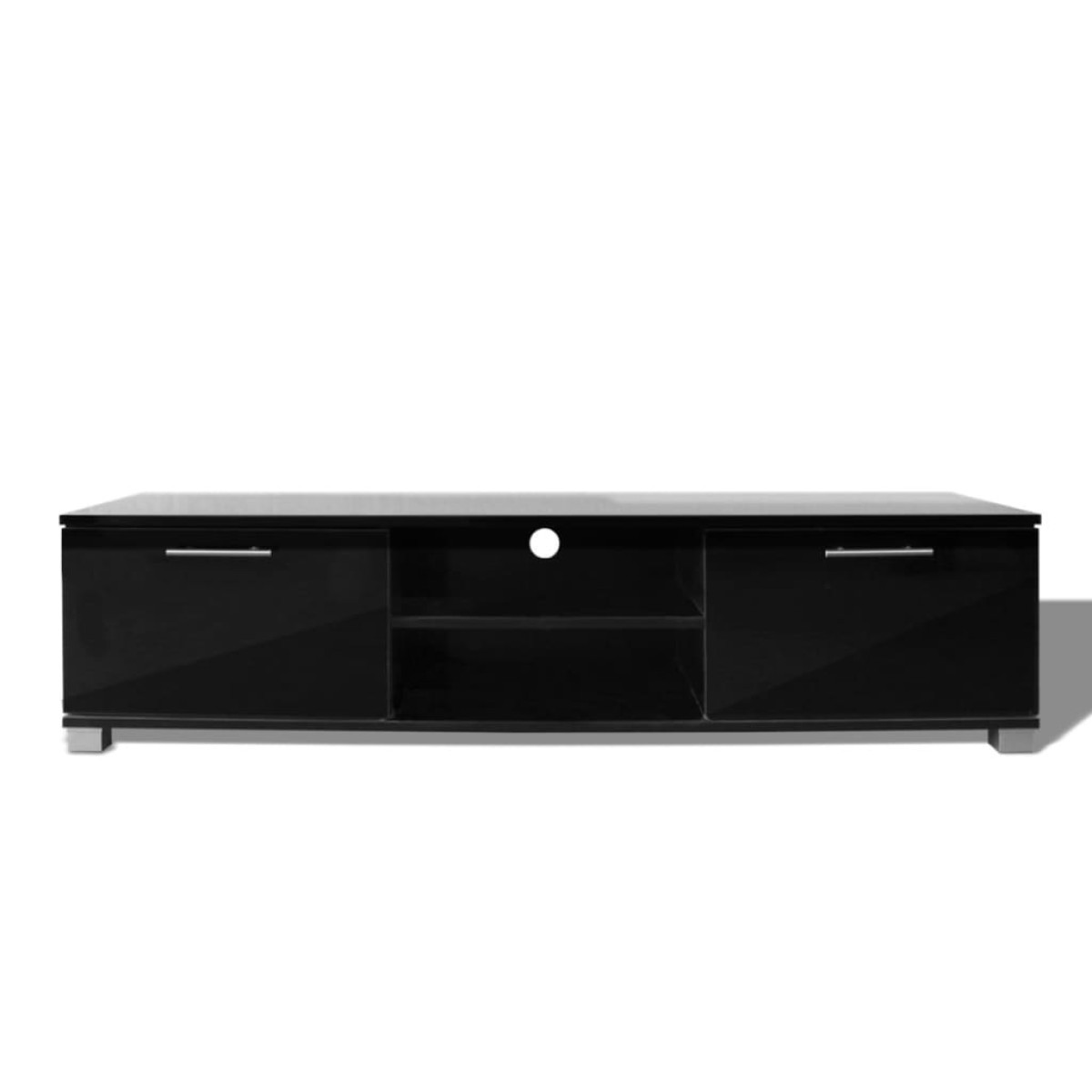 vidaXL Έπιπλο Τηλεόρασης Γυαλιστερό Μαύρο 120 x 40,5 x 35 εκ.