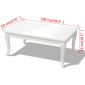 vidaXL Τραπεζάκι Σαλονιού Γυαλιστερό Λευκό 100 x 60 x 42 εκ.