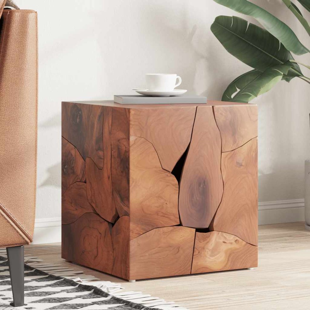 vidaXL Σκαμπό Καφέ 40x40x45 εκ. από Μασίφ Ξύλο Teak