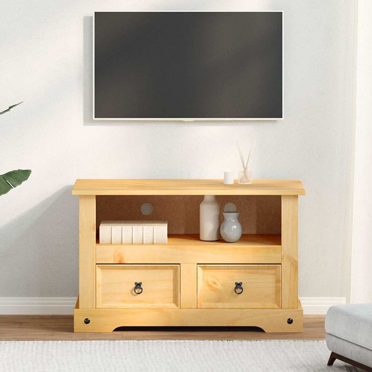 vidaXL Έπιπλο Τηλεόρασης Μεξικ. Στιλ Corona 91x43x56 εκ. Ξύλο Πεύκου