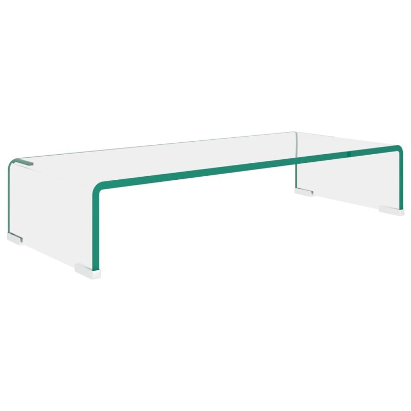 vidaXL Βάση Τηλεόρασης/Οθόνης Διάφανη 60 x 25 x 11 εκ. Γυάλινη