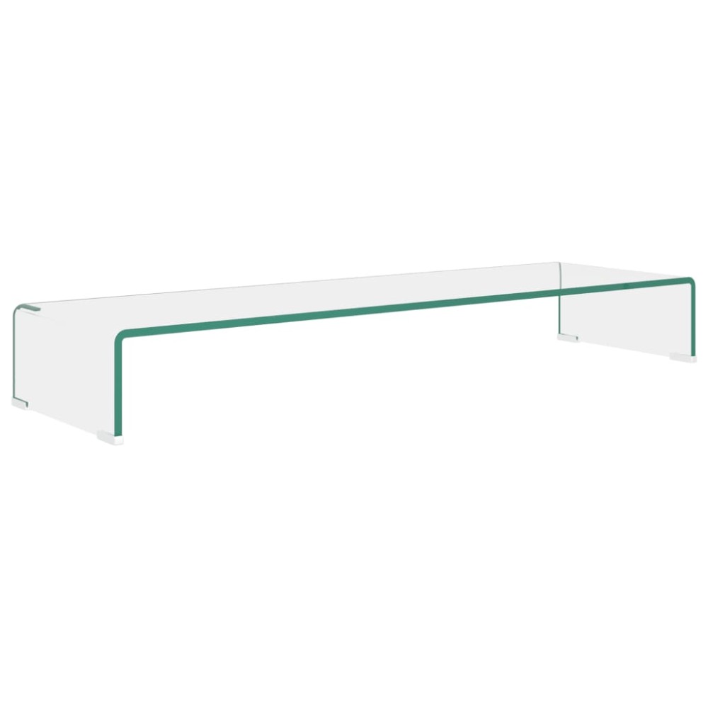 vidaXL Βάση Τηλεόρασης/Οθόνης Διάφανη 100 x 30 x 13 εκ. Γυάλινη