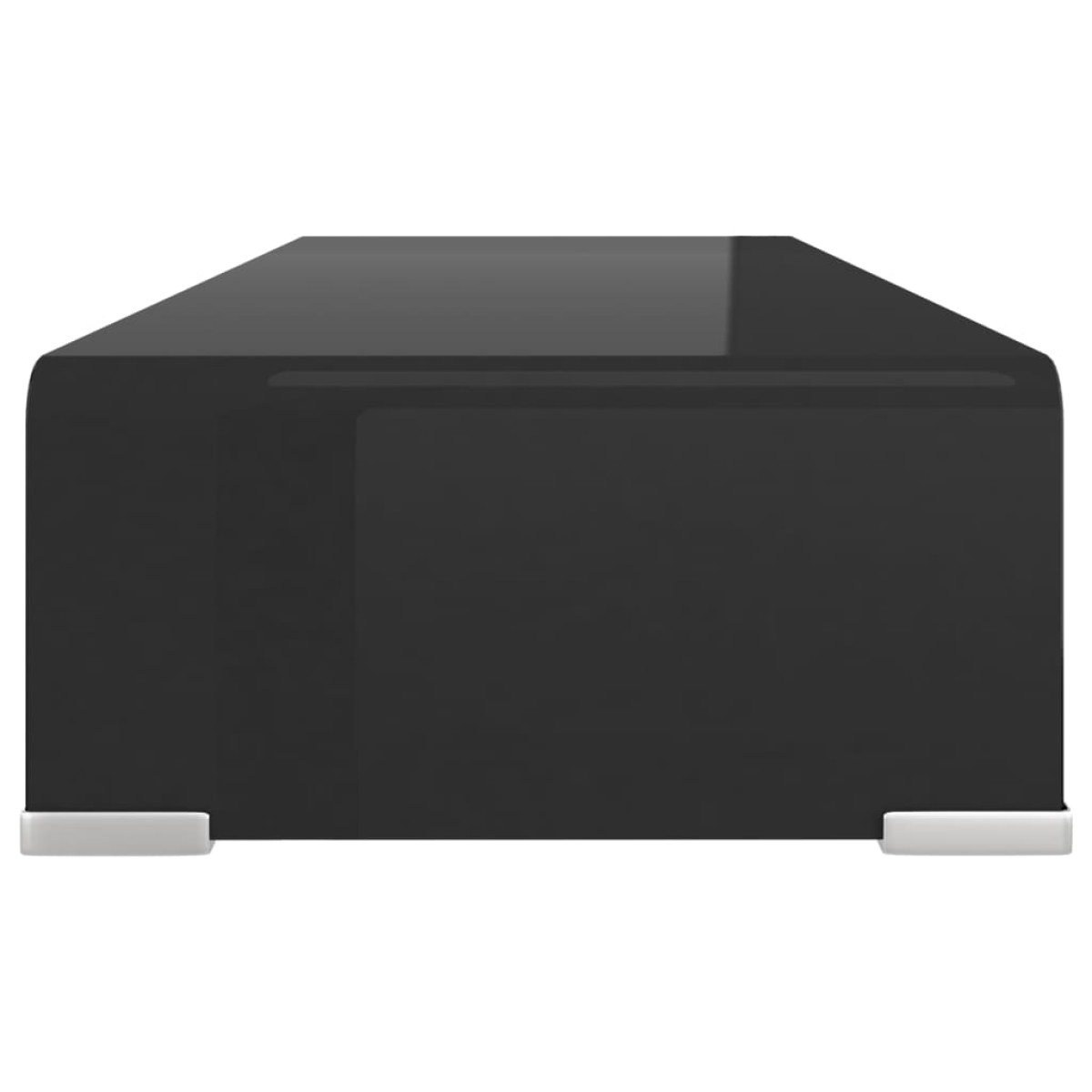 vidaXL Βάση Τηλεόρασης/Οθόνης Μαύρη 60 x 25 x 11 εκ. Γυάλινη