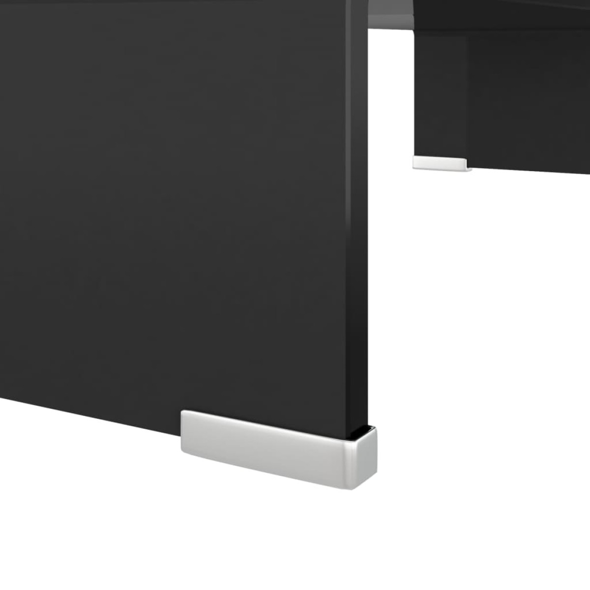vidaXL Βάση Τηλεόρασης/Οθόνης Μαύρη 60 x 25 x 11 εκ. Γυάλινη