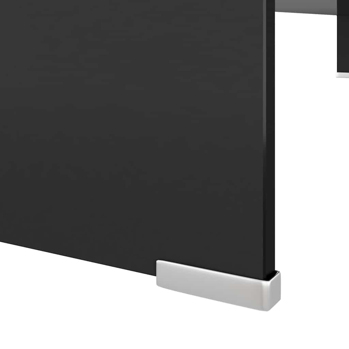 vidaXL Βάση Τηλεόρασης/Οθόνης Μαύρη 110 x 30 x 13 εκ. Γυάλινη