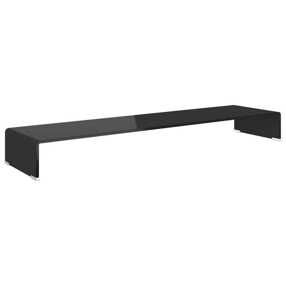 vidaXL Βάση Τηλεόρασης/Οθόνης Μαύρη 120 x 30 x 13 εκ. Γυάλινη