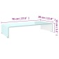 vidaXL Βάση Τηλεόρασης/Οθόνης Πράσινη 70 x 30 x 13 εκ. Γυάλινη