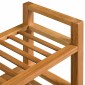 vidaXL Παπουτσοθήκη με 3 Ράφια 100 x 27 x 60 εκ. Μασίφ Ξύλο Δρυός