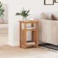 vidaXL Τραπέζι Βοηθητικό με Ράφι 27 x 35 x 55 εκ. Μασίφ Ξύλο Δρυός