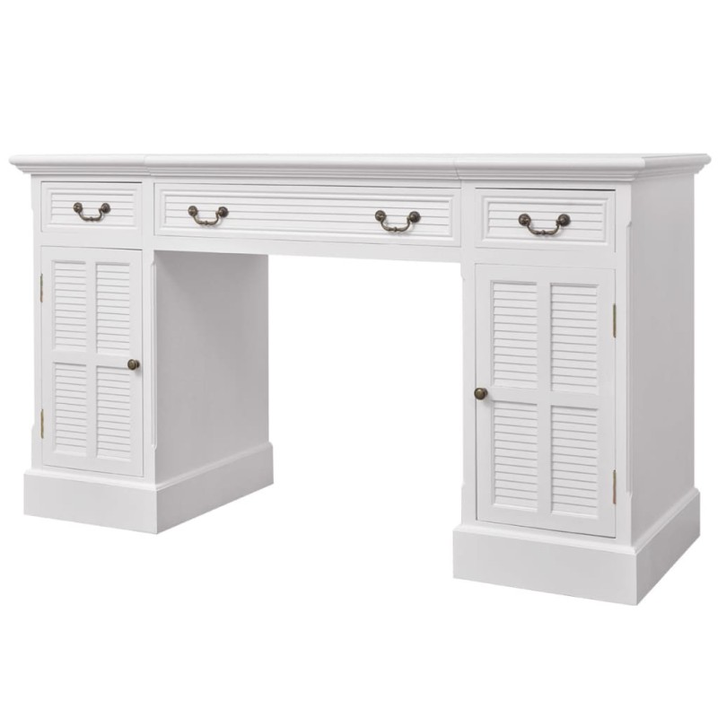 vidaXL Γραφείο Δύο Όψεων Λευκό 140 x 48 x 80 εκ.