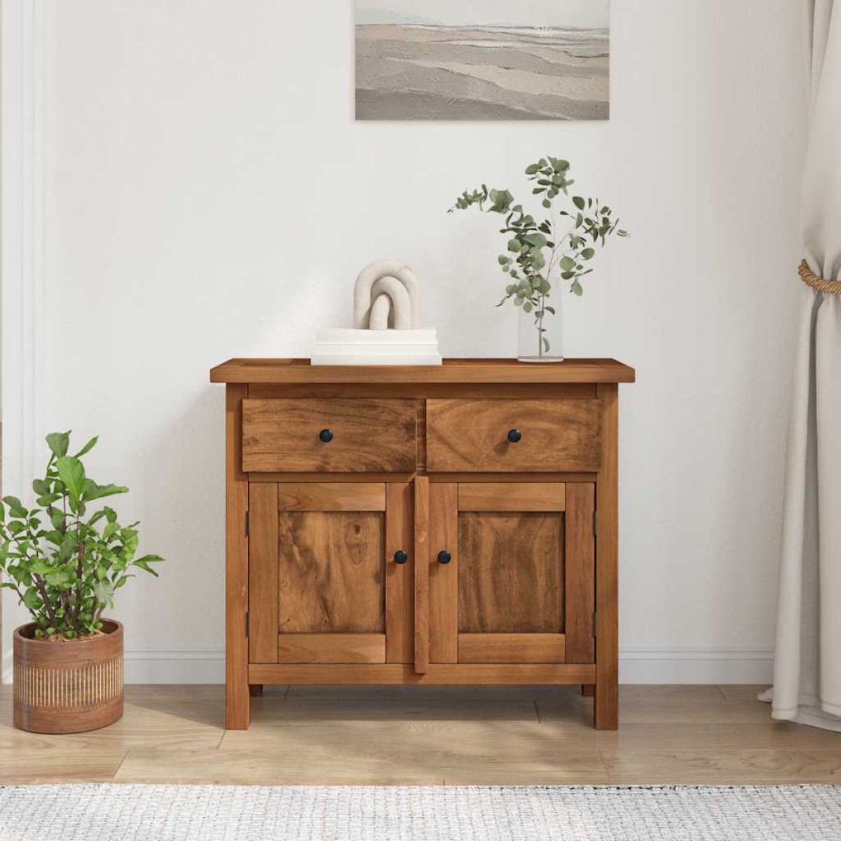 vidaXL Μπουφές Ψηλός 75 x 30 x 65 εκ. από Μασίφ Ανακυκλωμένο Ξύλο