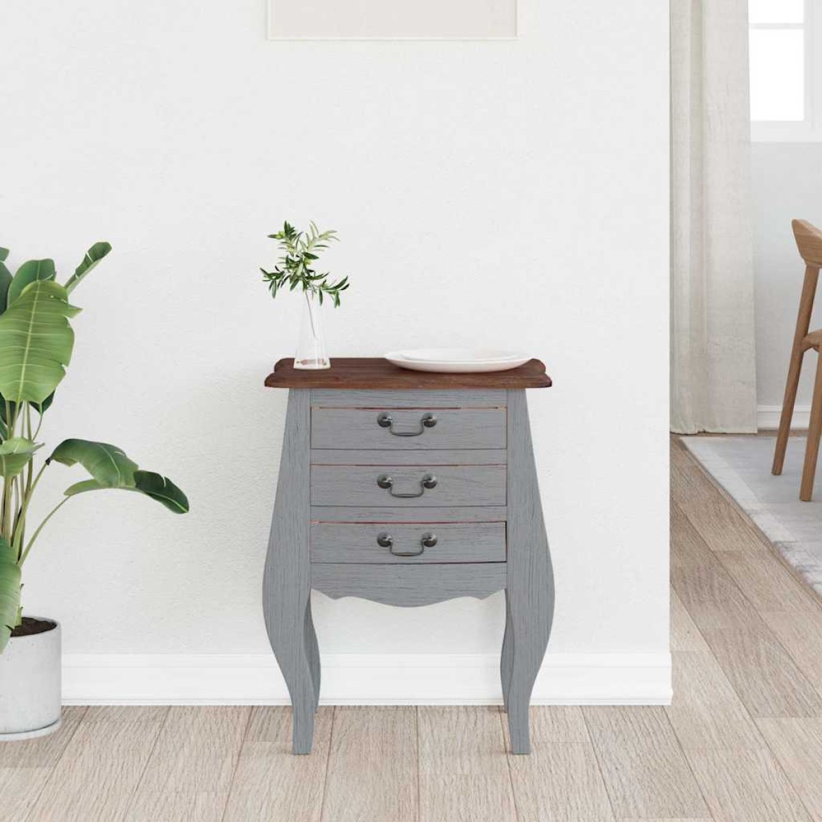 vidaXL Κομοδίνο 48 x 35 x 64 εκ. από Μασίφ Ανακυκλωμένο Ξύλο