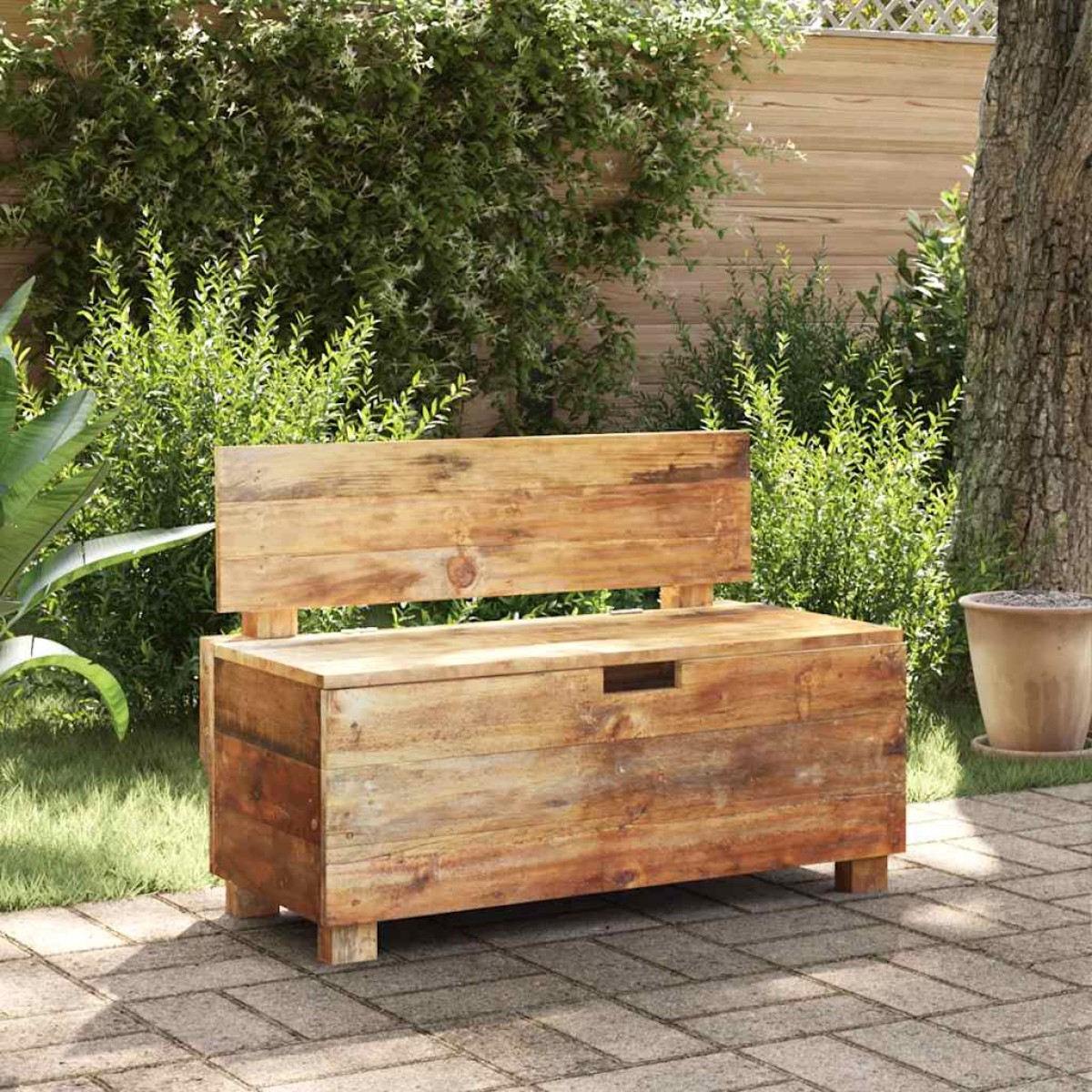 vidaXL Πάγκος 86 x 40 x 60 εκ. από Μασίφ Ανακυκλωμένο Ξύλο