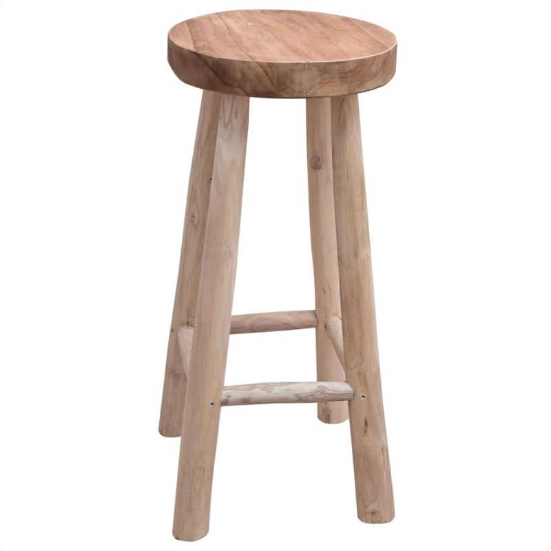vidaXL Σκαμπό Μπαρ από Μασίφ Ξύλο Teak