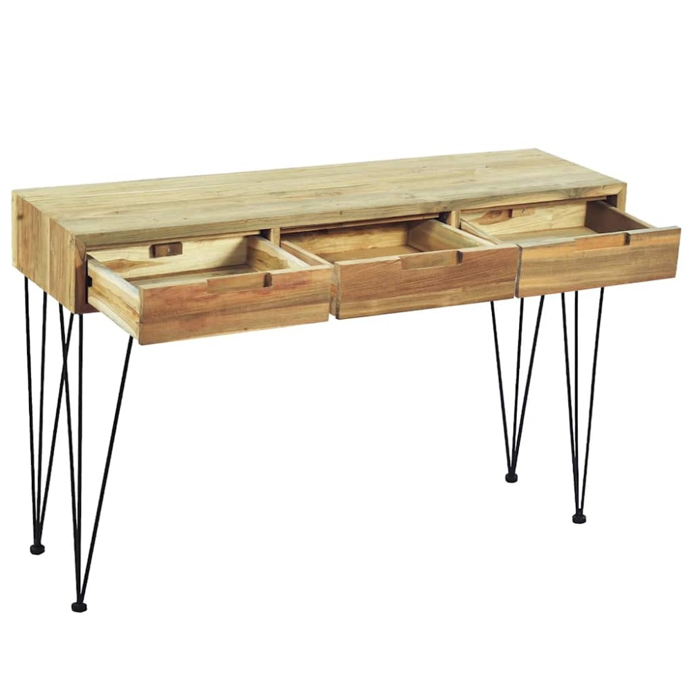 vidaXL Τραπέζι Κονσόλα 120 x 35 x 76 εκ. από Μασίφ Ξύλο Teak