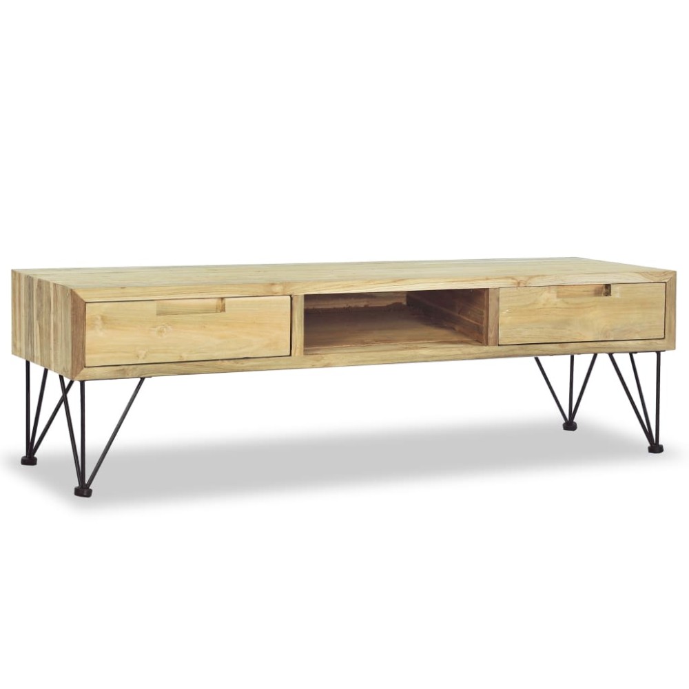 vidaXL Έπιπλο Τηλεόρασης 120 x 35 x 35 εκ. από Μασίφ Ξύλο Teak