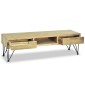 vidaXL Έπιπλο Τηλεόρασης 120 x 35 x 35 εκ. από Μασίφ Ξύλο Teak