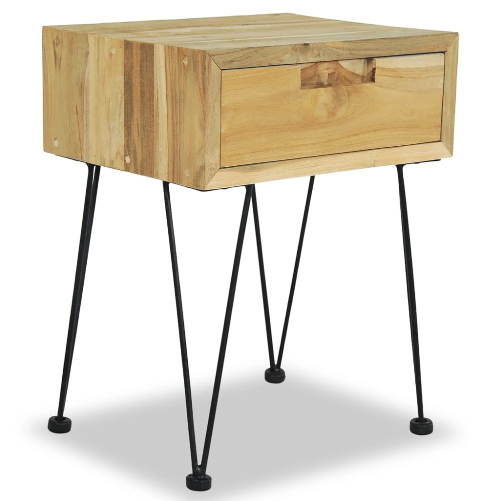 vidaXL Κομοδίνο 40 x 30 x 50 εκ. από Μασίφ Ξύλο Teak