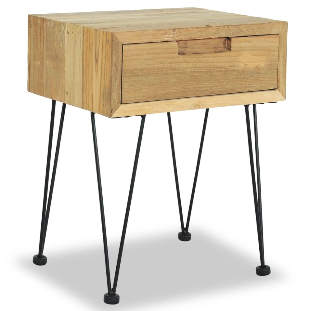 vidaXL Κομοδίνο 40 x 30 x 50 εκ. από Μασίφ Ξύλο Teak