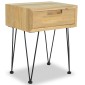 vidaXL Κομοδίνο 40 x 30 x 50 εκ. από Μασίφ Ξύλο Teak