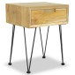 vidaXL Κομοδίνο 40 x 30 x 50 εκ. από Μασίφ Ξύλο Teak