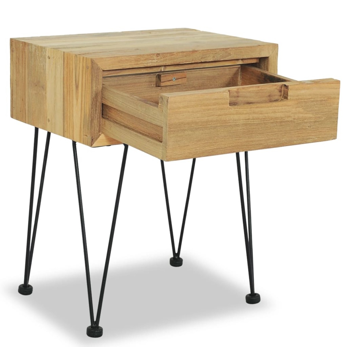 vidaXL Κομοδίνο 40 x 30 x 50 εκ. από Μασίφ Ξύλο Teak