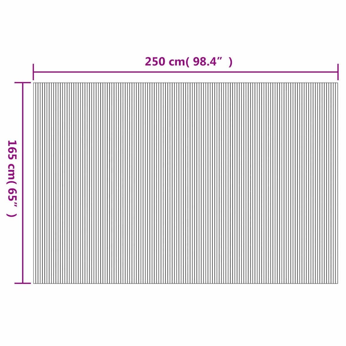 vidaXL Διαχωριστικό Δωματίου Γκρι 250 x 165 εκ. Μπαμπού