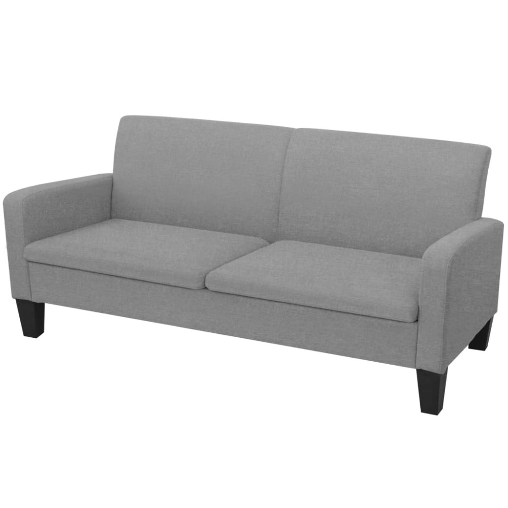 vidaXL Καναπές Τριθέσιος Ανοιχτό Γκρι 180 x 65 x 76 εκ.