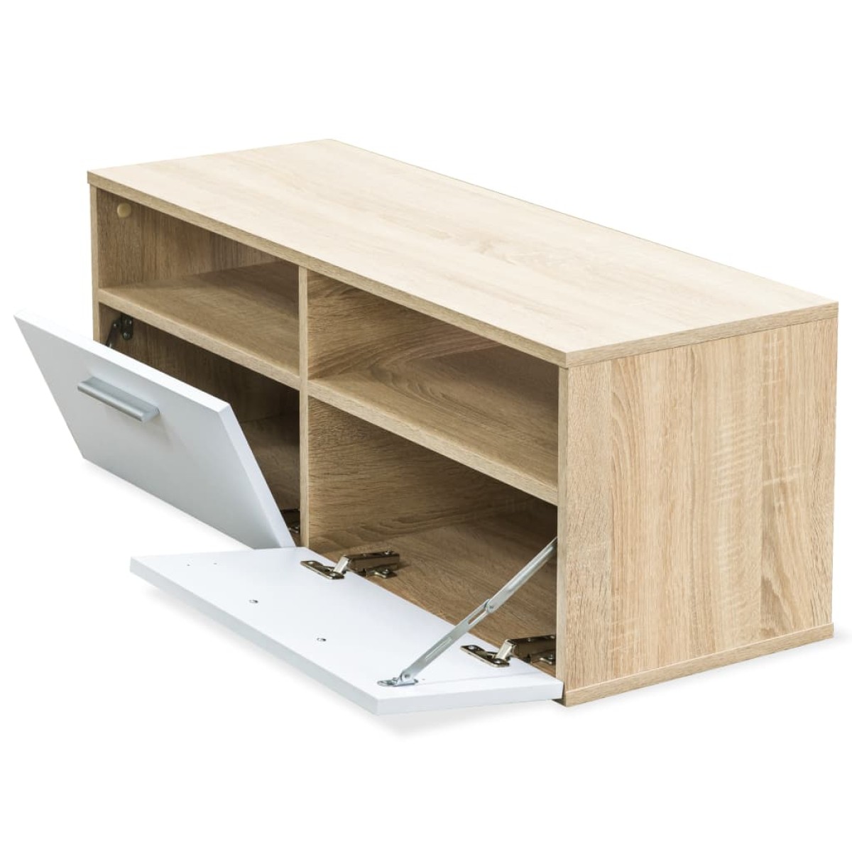 vidaXL Έπιπλο Τηλεόρασης Δρυς / Λευκό 95 x 35 x 36 εκ. από Μοριοσανίδα