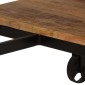vidaXL Γραφείο 115x50x76 εκ. Μασίφ Ξύλο Μάνγκο με Πτυσσόμενο Σκαμπό