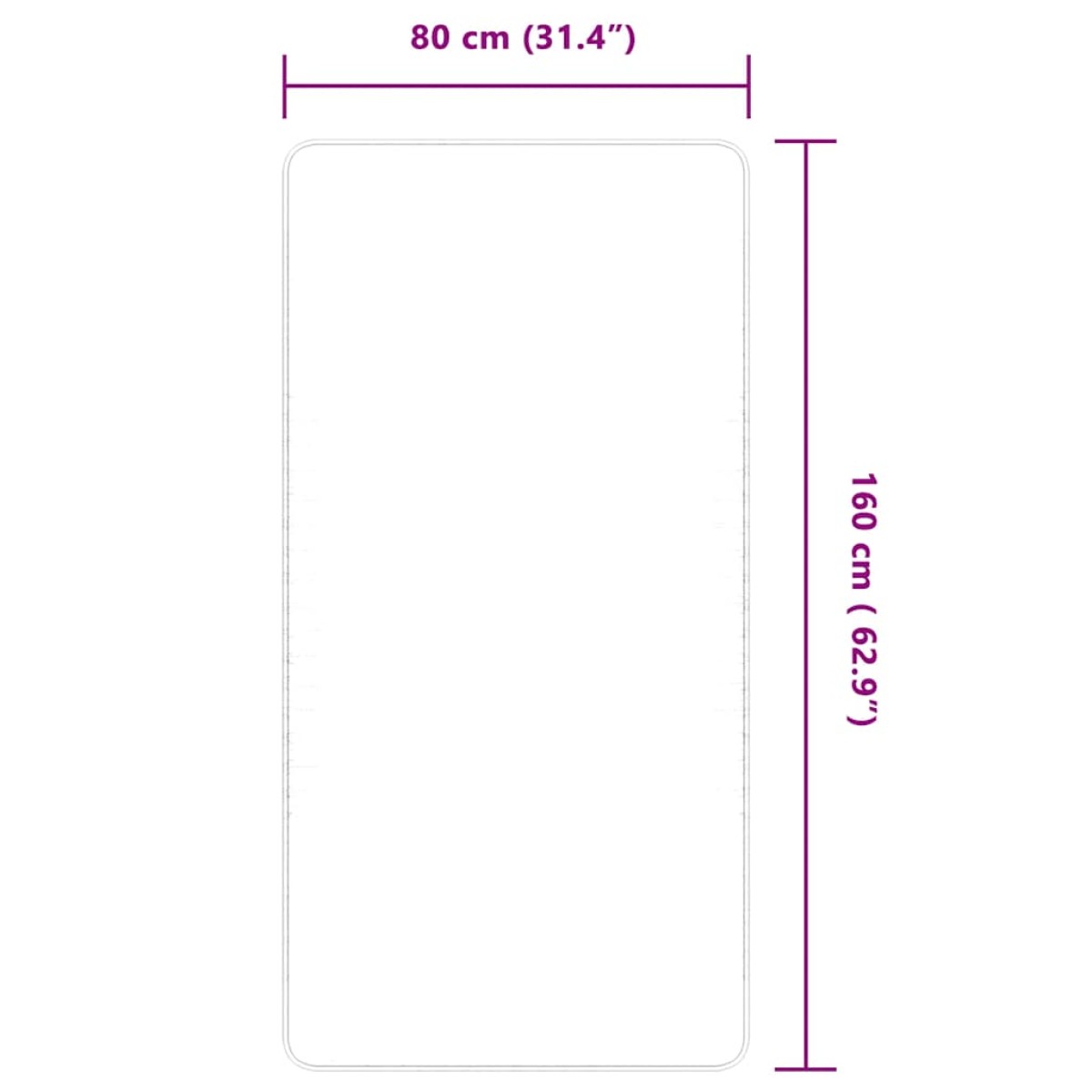 vidaXL Χαλί Φυσικό Χρώμα 80 x 160 εκ. Γιούτα με Υπόστρωμα από Λάτεξ