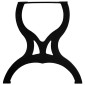 vidaXL Πόδια Τραπεζαρίας σε Σχήμα «X» 2 τεμ. από Χυτοσίδηρο