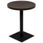 vidaXL Τραπέζι Bistro Στρογγυλό Σκούρο Σταχτί 60 x 75 εκ. MDF / Ατσάλι