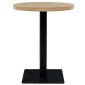 vidaXL Τραπέζι Bistro Στρογγυλό Χρώμα Δρυός 60 x 75 εκ. MDF / Ατσάλι