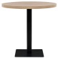 vidaXL Τραπέζι Bistro Στρογγυλό Χρώμα Δρυός 80 x 75 εκ. MDF / Ατσάλι