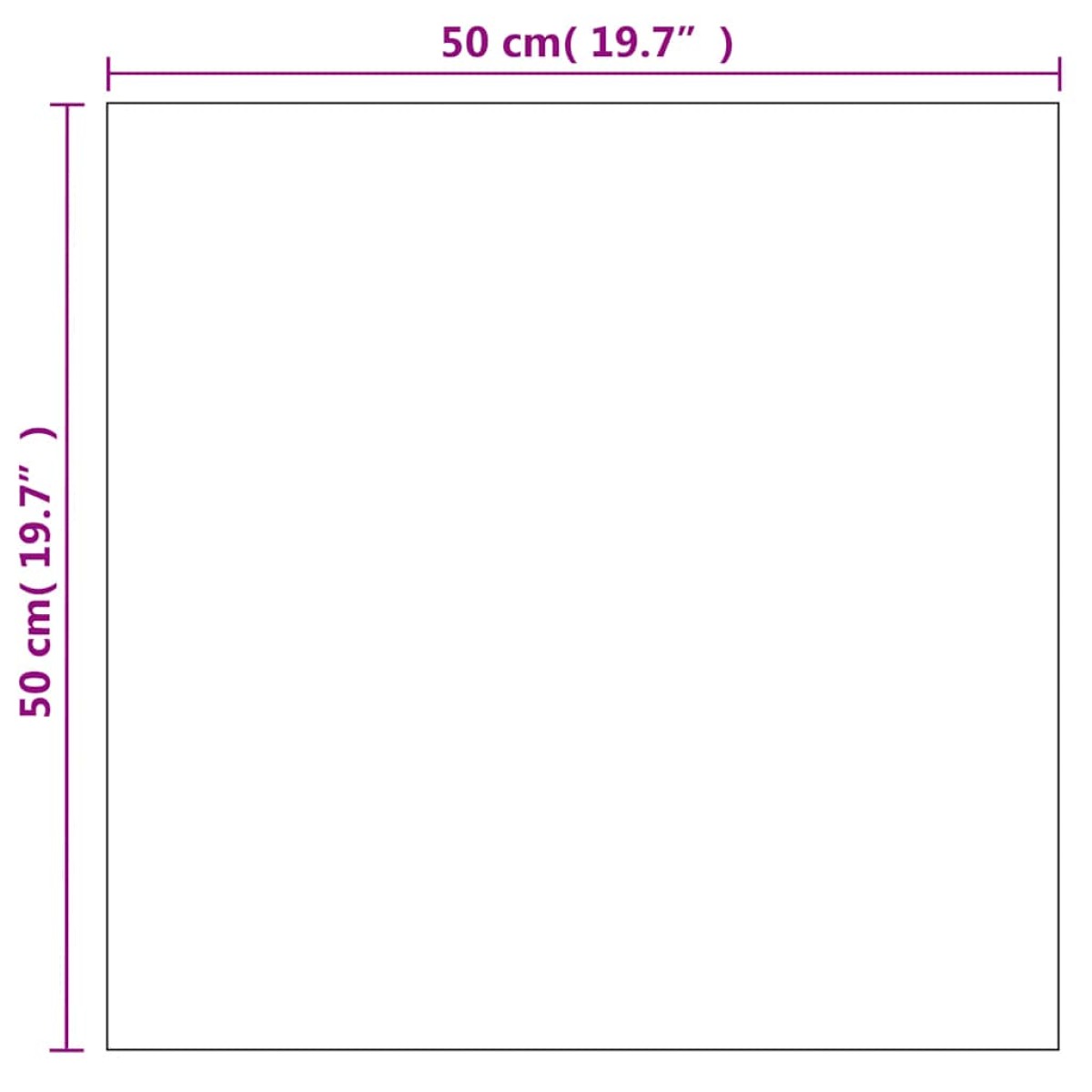 vidaXL Καθρέφτης Τοίχου Τετράγωνος 50 x 50 εκ. Γυάλινος