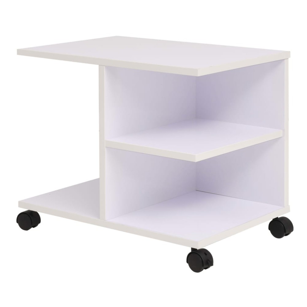 vidaXL Ραφιέρα με Ρόδες Λευκό Χρώμα 50 x 35 x 42 εκ.